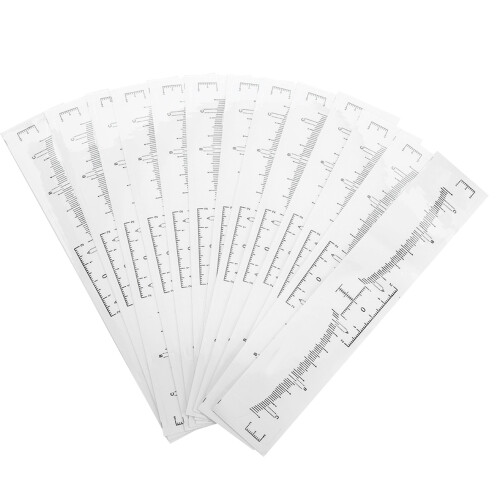 50pcs Disposable Eyebrow Ruler Stickers