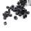500 Stk Schwarze Silikon-gefütterte Haar-Extension-Beads 3