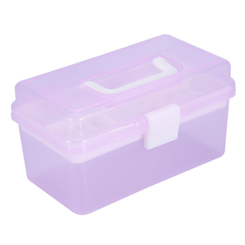 Multifunctional Nail Art Manicure Tools Storage Box Purple S