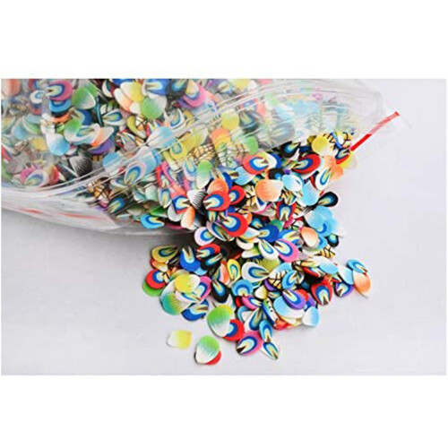1000pcs Adhesive Nail Feather Fruit Stickers