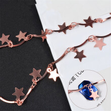 Rose Gold Star Metal Nail Art Chainlet DIY