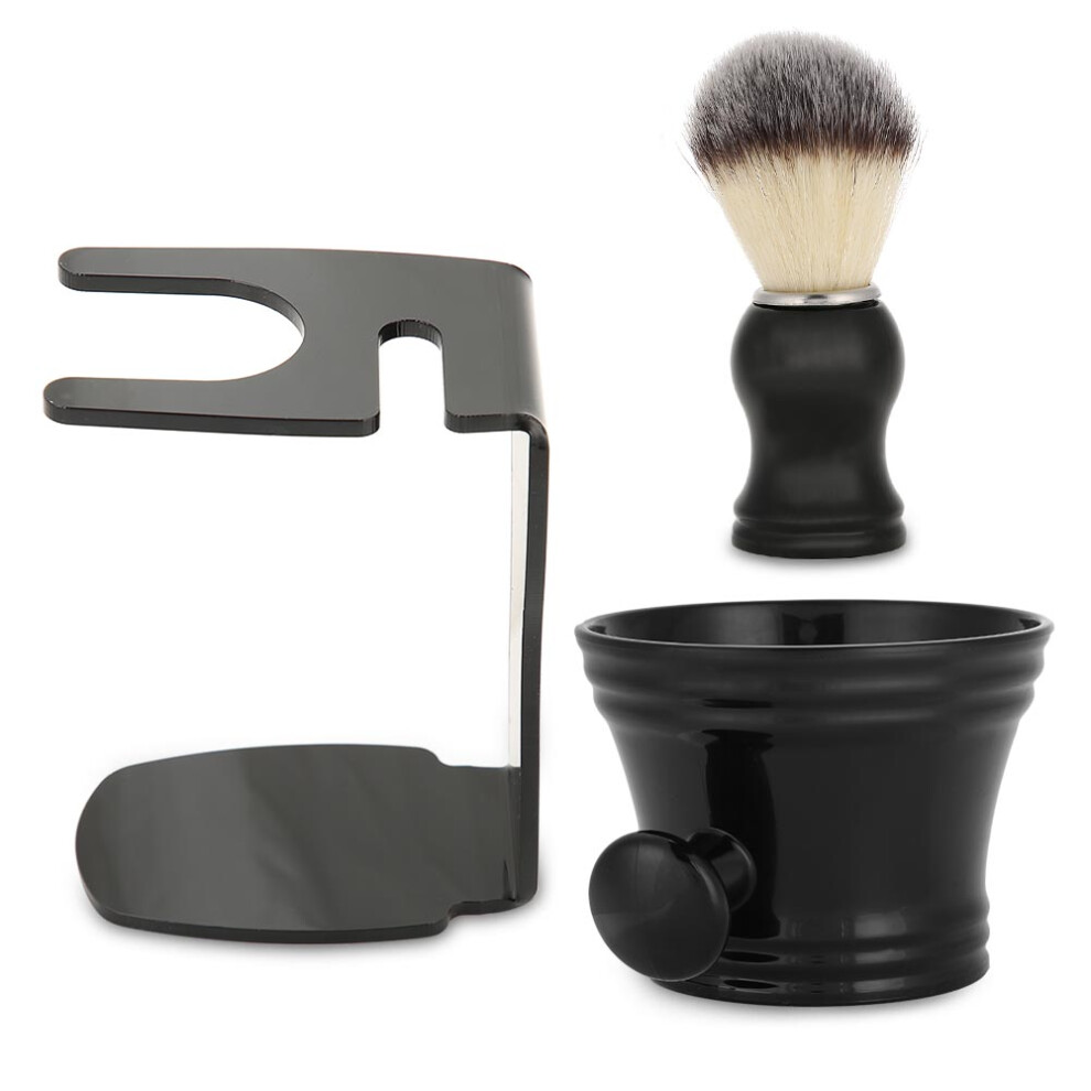 3 IN 1 Shaving Brush Set with Stand Soap Bowl
