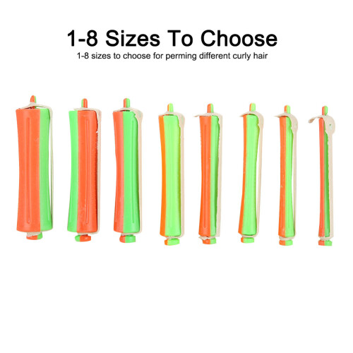 80Pcs Hair Rollers Wave Heat Perm Rod 1-8 Sizes 1