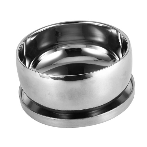 Herren Silbermetall Rasierseifenbecher mit Deckel 2