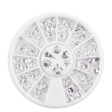 12 grids/set metalen klinknagel zilver DIY nagel charm