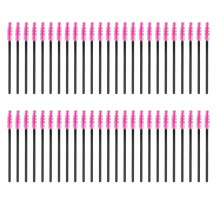 50Pcs/Set Disposable Eyelash Brush Mascara Applicator Black Rose Red