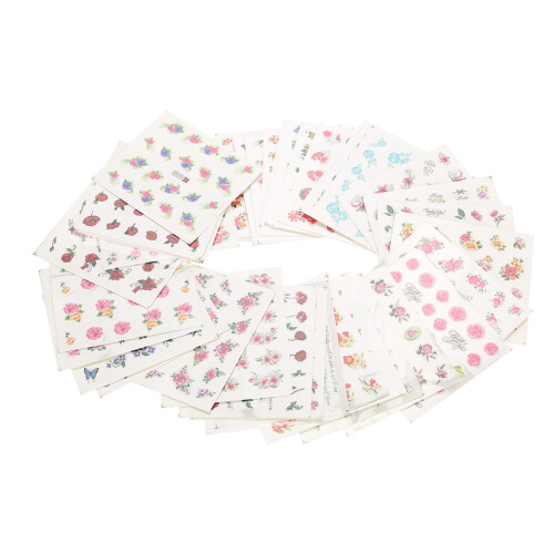 50x Bloemvlinder Nagelwaterstickers