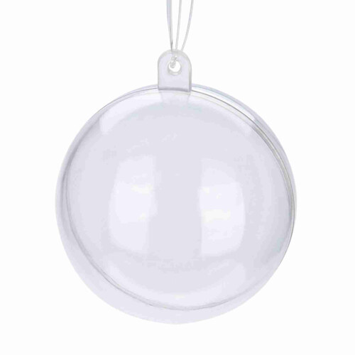 20x vulbare plastic kerstballen 8cm 2