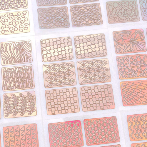 24 Sheets Hollow Transfer Nail Art Stickers Decals 1