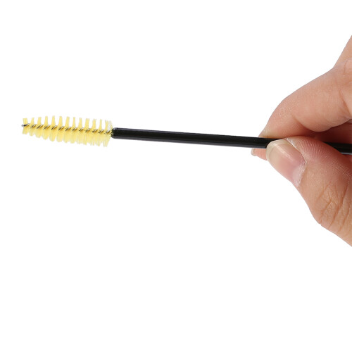 50Pcs/Set Disposable Eyelash Brush Mascara Applicator Black Yellow 2