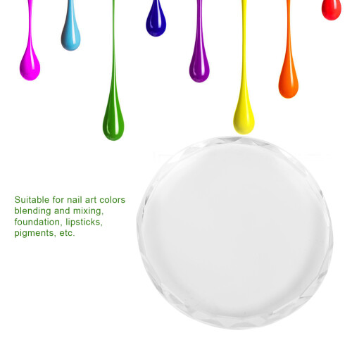 Transparente Glas Nagelkunst Palette Rund 2