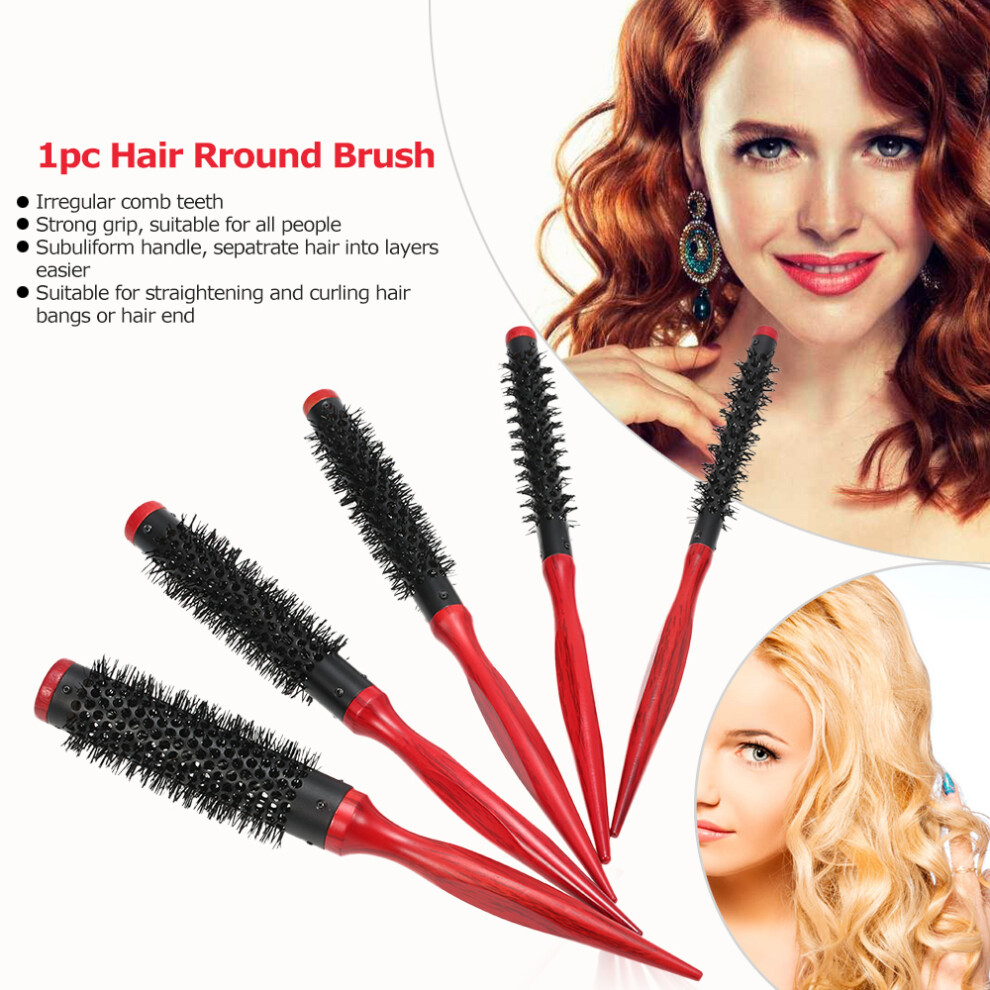 Unisex 12Mm Hair Round Brush Quiff Roller Nylon Comb