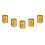 100x Bunte Haarflecht-Ringe Dekoration Gold 2