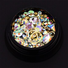 Nagelkunst Perlen Strass AB Bohrer Maniküre Weiß