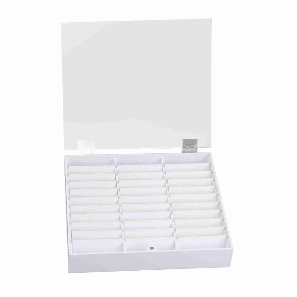 White Nail Art Storage Box Empty Tips Display Case