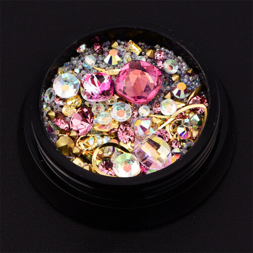 Nagelkunst Perlen Strass AB Bohrer Maniküre Rosa