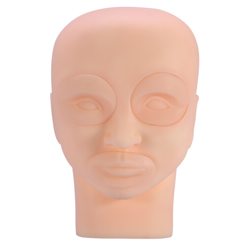 Removable Silicone Makeup Eyebrow Lip Practice Mannequin Head