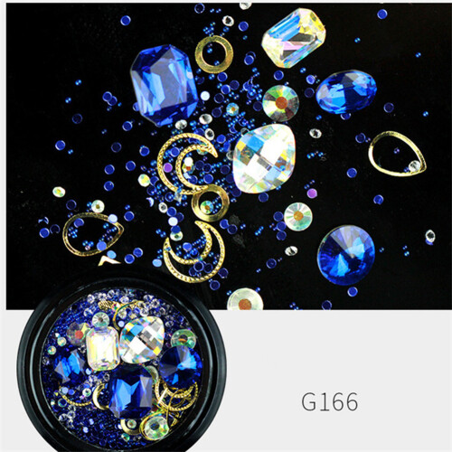Perline Nail Art Irregolari AB Forate Rivetto G166
