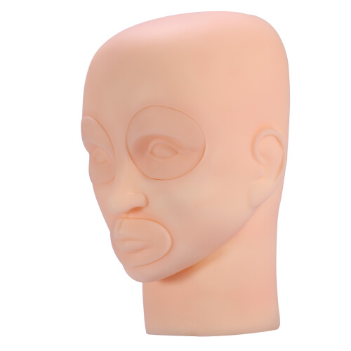 Removable Silicone Makeup Eyebrow Lip Practice Mannequin Head 1