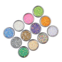 12 kleuren ronde glitter DIY nagelstickers