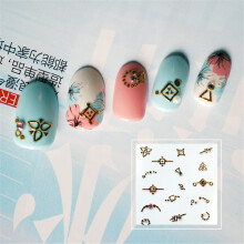 3D Metall-Nailart-Strass-Aufkleber DIY Maniküre 5004