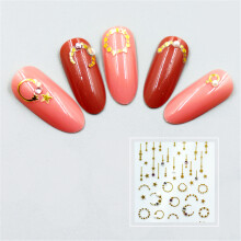 3D-Metall-Nagelkunst-Rhinestone-Aufkleber DIY Maniküre Charm 5006