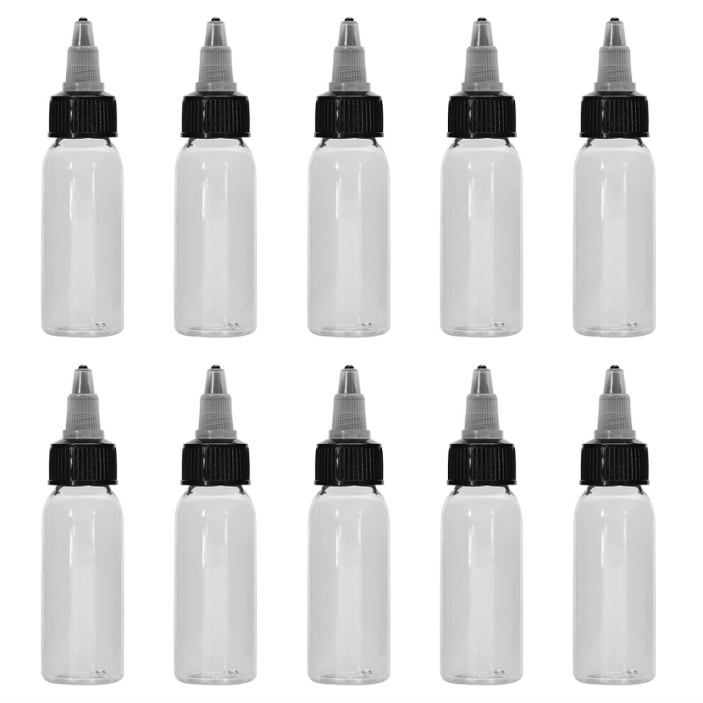 White 30Ml Twist Cap Empty Plastic Tattoo Ink Bottle 10Pcs