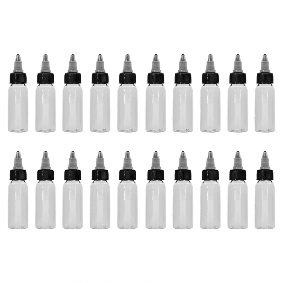 White 30Ml Twist Cap Empty Plastic Tattoo Ink Bottle 20Pcs