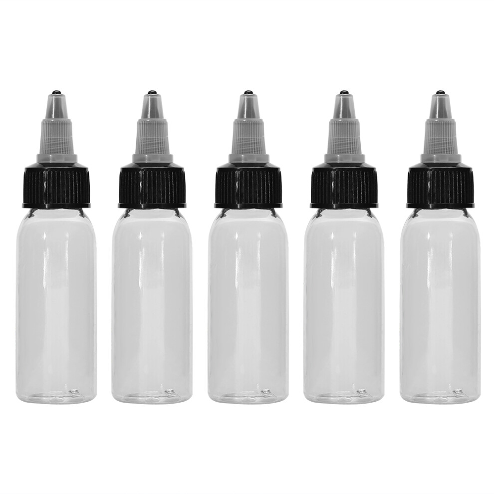 White 30Ml Twist Cap Empty Plastic Tattoo Ink Bottle 5Pcs