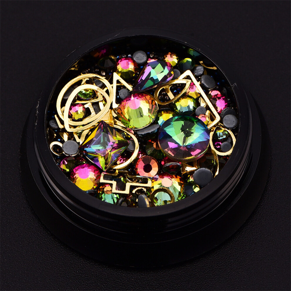 Nail Art Beads Rhinestone AB Drills DIY Manicure Colorful