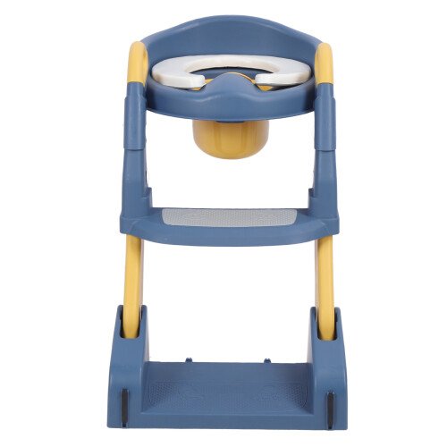 3-in-1 potty training seat with step stool blue