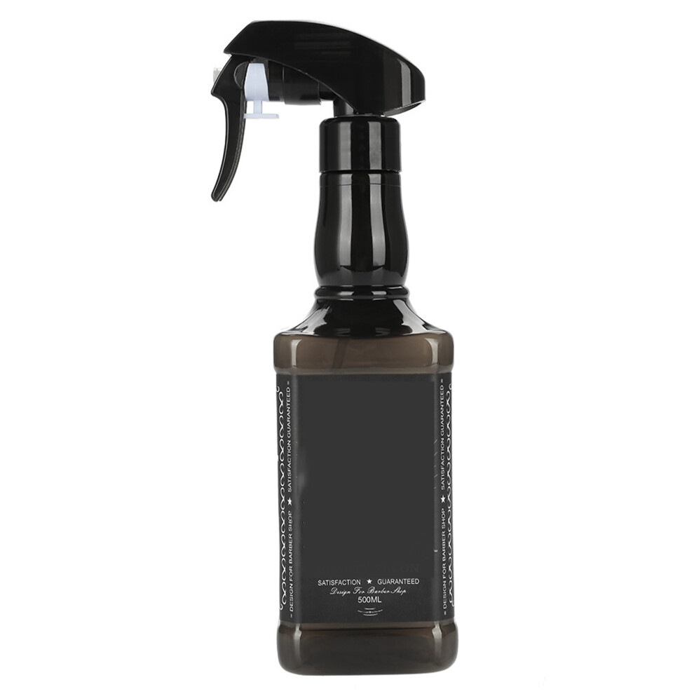 Unisex Black 500Ml Plastic Hairdressing Spray Bottle Salon Barber