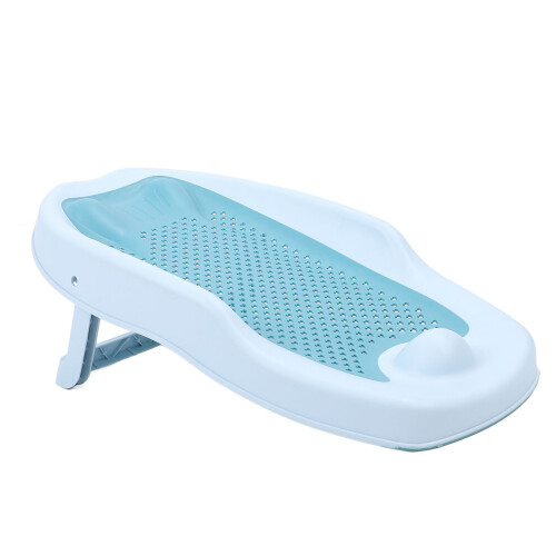 Baby Bath Support Ergonomic Infant Bathtub Portable Blue 2