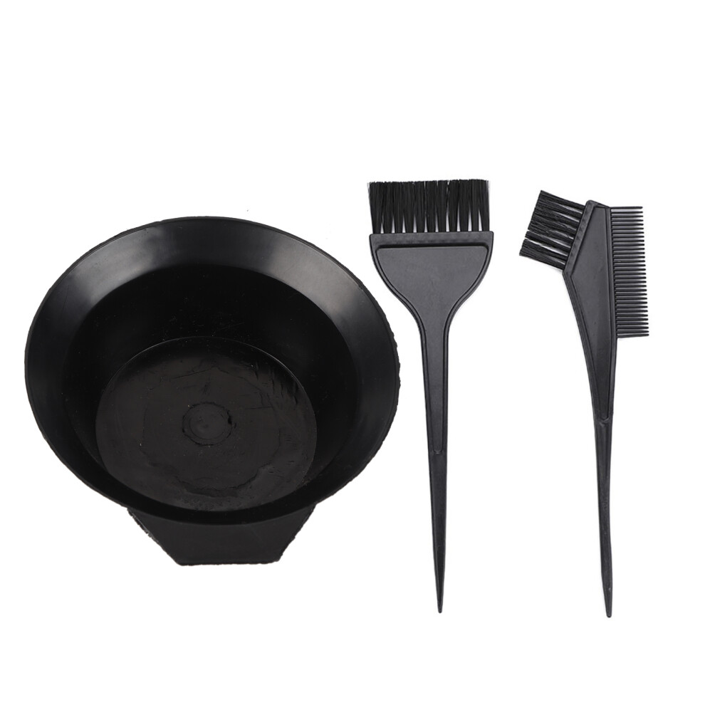 3pcs Hair Coloring Brush and Bowl Set Salon Dyeing Perming Tools