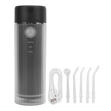 (Black) Mini Waterflosser 190ml 130PSI IPX7 (3 Modi)
