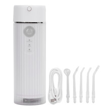 (White) Mini Waterflosser 190ml 130PSI IPX7 (3 Modi)