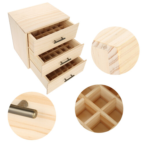 90 Sleuven 3-Laags Etherische Olie Houten Organizer 2