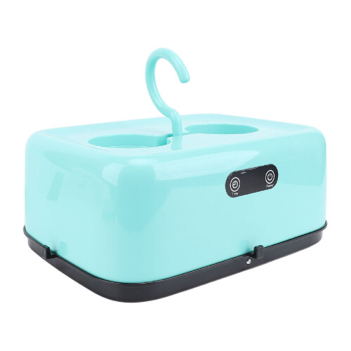 (US Plug 110V) Foldable Clothes Dryer Quick Dry Timer Low Noise Blue Green 220V 1
