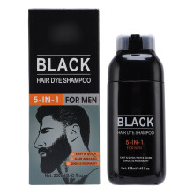 Black Hair Dye Shampoo Gray Coverage 250ml