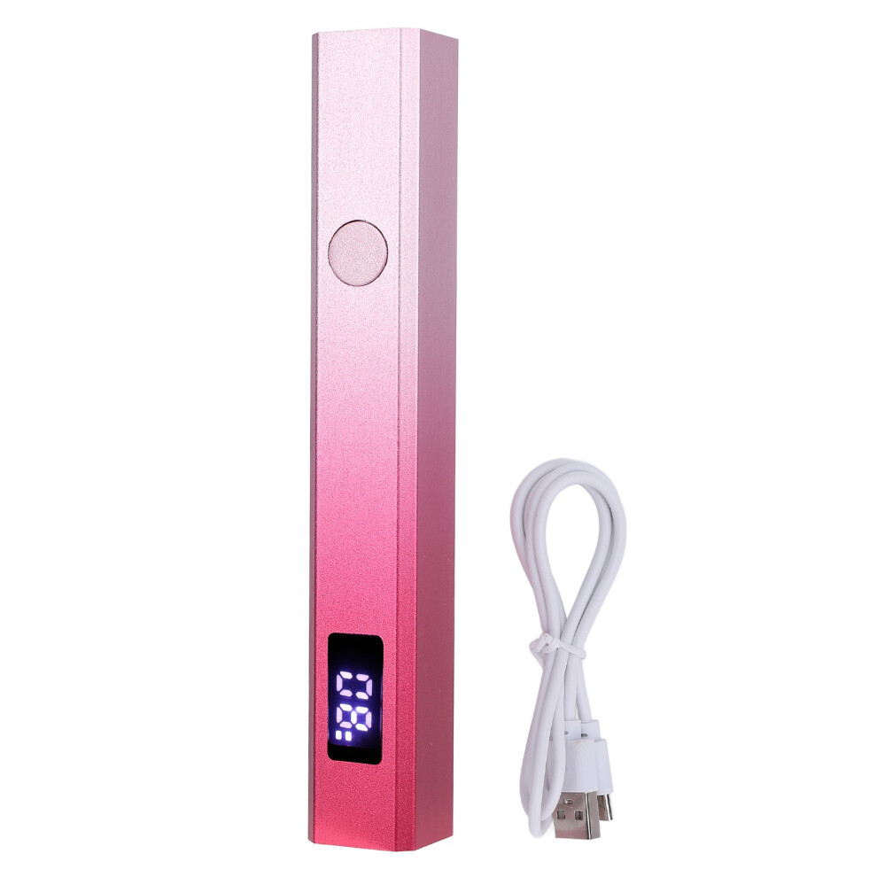 Handheld Nail Lamp 3W LCD Timer 395/405nm Rechargeable Aluminum