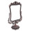 (Red Copper) Vintage Double Side Rotating Makeup Mirror Metal Frame 360 Degree 2