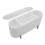 (White) Qtip Holder Dispenser 3 Compartments Bathroom Cotton Ball Organizer 4