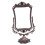(Red Copper) Vintage Double Side Rotating Makeup Mirror Metal Frame 360 Degree 3