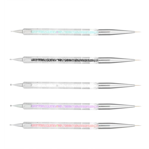 5PCS Double Head Crystal Dotting Nail Art Pen Set 1