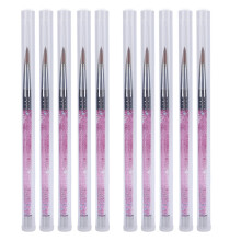 10st Nail Art Penseel Gel Polish Transparant Roze