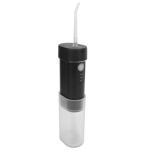 (Black) Mini Waterflosser 190ml 130PSI IPX7 (3 Modi) 2