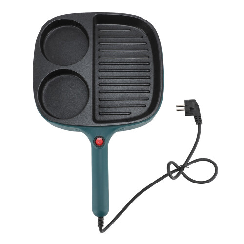 (EU Plug 220V) Non-stick Pan 2 Secties EU 220V