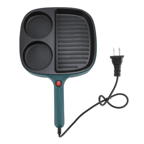 (US Plug 110V) Non-stick Pan 2 Secties EU 220V