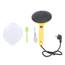 (EU Plug 220V) Electric Crepe Maker 8" Non Stick Auto Temp Control Whisk Spatula 110V