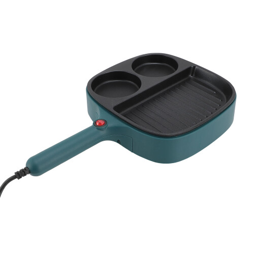 (US Plug 110V) Non-stick Pan 2 Secties EU 220V 1